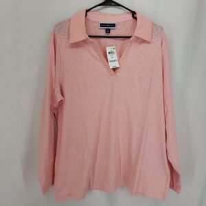 Karen Scott Plus Core Top Coral Ice 1X (AT)